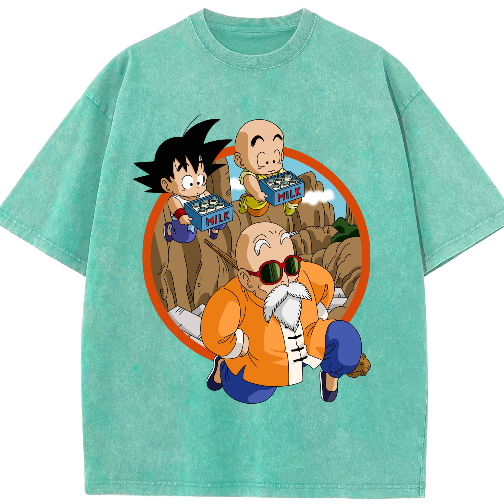（画像用） ドラゴンボール 亀仙人（かめせんにん） DRAGON BALL Master Roshi Kame Sennin 綿100% ヴィンテージ風 半袖Tシャツ（フロントプリント）